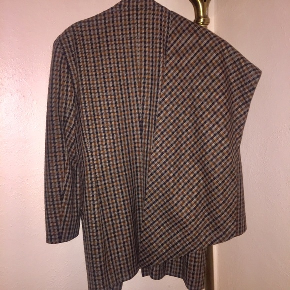 Escada by Margaretha Ley New Wool Plaid Coat Sz 42 - Picture 2 of 8